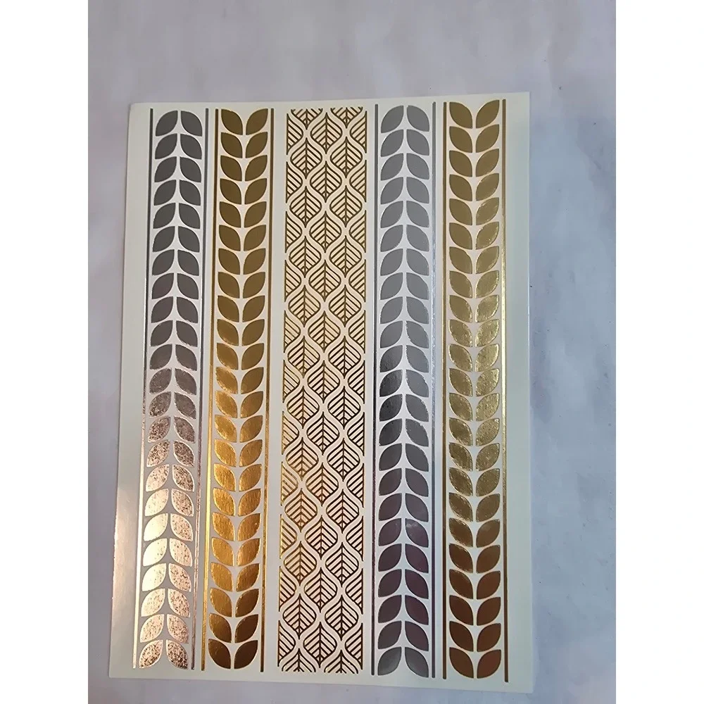 Raj Metallic Temporary Tattoos Gold Silver Body Art Sticker Beach Party Festival